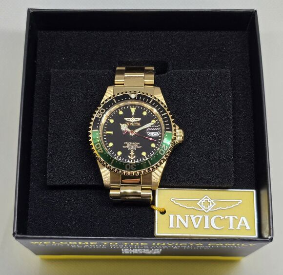 Invicta Other - INVICTA Men's 37.5mm Stainless Steel Gold Black 50142 PC32A Quartz